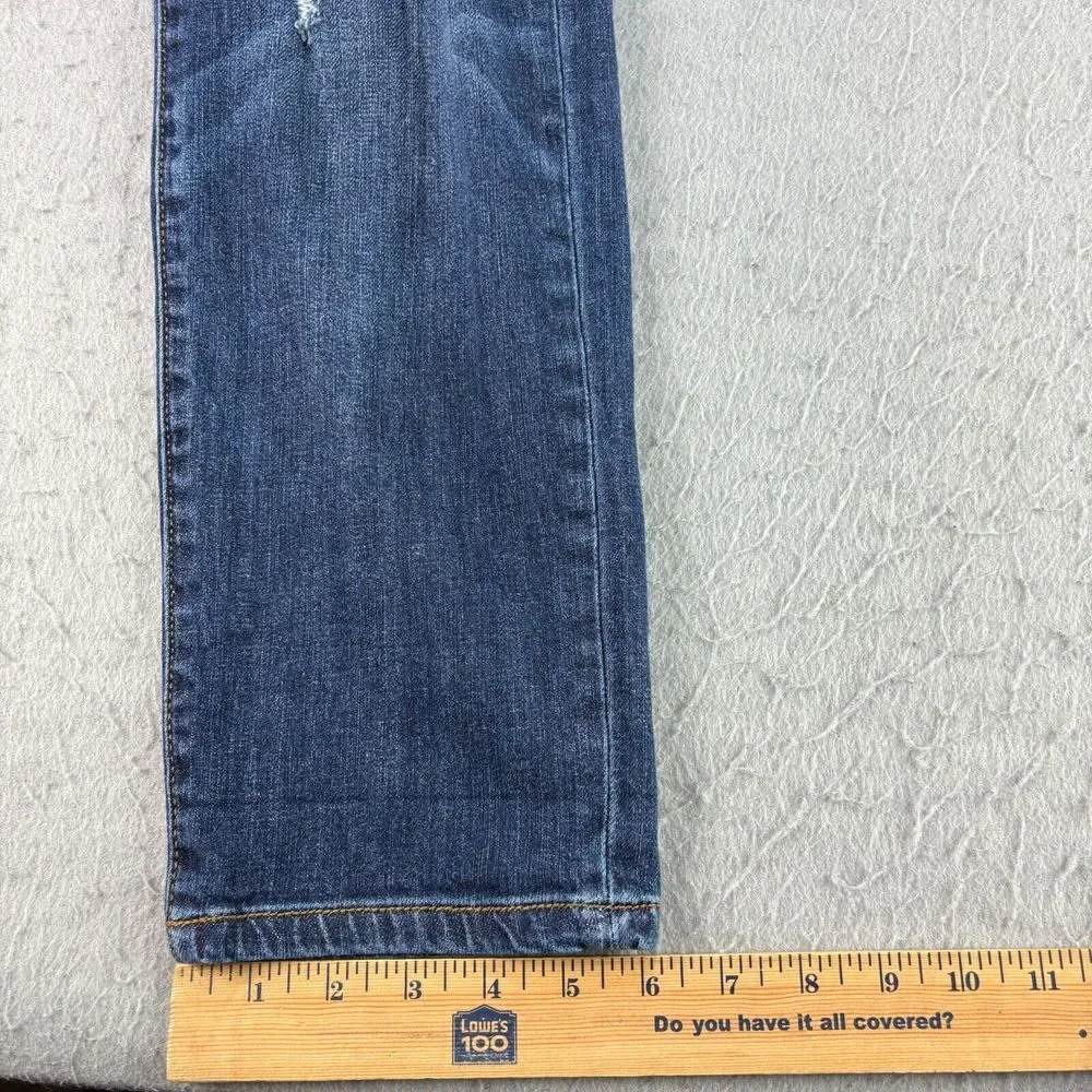 Judy Blue Jeans Womens‎ 7/28 Boyfriend Fit Distressed Denim Medium Wash